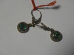 Ohrringe - Vintage - Antik - 333 er Gold mit grünem Granat