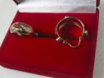 Goldene Ohrringe 14 Karat mit Besatz