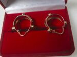 Goldene Ohrringe 14 Karat mit Besatz