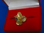 Goldring mit Blüte - Unikat - Auftrags Goldschmiede Meisterarbeit - 14 Karat - Türkis - Perle