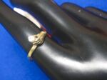 Goldener Designer Damen Ring 14 Karat mit Brilliant
