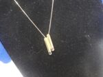 Goldene UNOAFERRE Kette mit Anhänger - Edelsteine