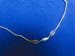 Antike Venezianische Silberkette mit Barock Perle - Altsilber