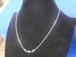 Antike Venezianische Silberkette mit Barock Perle - Altsilber