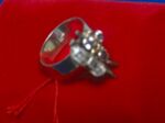 Statement Ring 925 Silber mit 3 Amethysten - Bergkristall