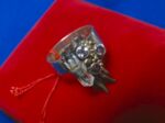 Statement Ring 925 Silber mit 3 Amethysten - Bergkristall