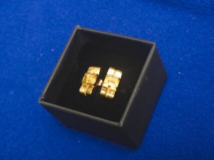 Goldene Ohrstecker mit Besatz