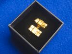 Goldene Ohrstecker mit Besatz