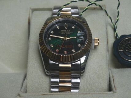 ROLEX Oyster Perpetual Date Just- Damenuhr - NEU 2025 - Grünes Zifferblatt -