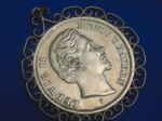 Anh&auml;nger mit Echter 5 Mark M&uuml;nze - K&ouml;nig Ludwig II K&ouml;nig v. Bayern Deutsches Reich 1874