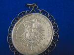 Anh&auml;nger mit Echter 5 Mark M&uuml;nze - K&ouml;nig Ludwig II K&ouml;nig v. Bayern Deutsches Reich 1874