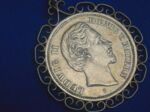 Anh&auml;nger mit Echter 5 Mark M&uuml;nze - K&ouml;nig Ludwig II K&ouml;nig v. Bayern Deutsches Reich 1874