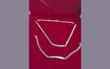 Exklusives Schmuckset Collier & Armband 14 Karat - Brillanten