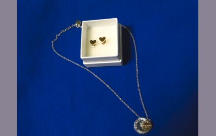 Schmuck Set von Liebeskind - Kette mit Anhängern - Herz Ohrstecker