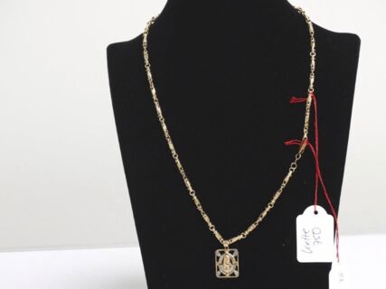 Au&szlig;ergew&ouml;hnliche Goldkette mit Anh&auml;nger 18 Karat