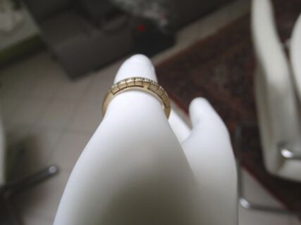 Goldener Damenring 14 Karat mit Brillanten Besatz