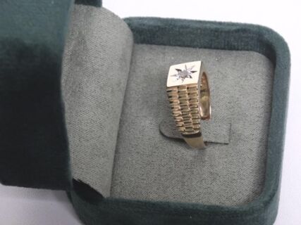 Goldener Herrenring mit Besatz 14 Karat