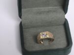 Goldener Herrenring mit Besatz 14 Karat