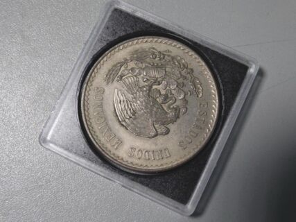 Silberm&uuml;nze 5 Pesos Mexiko - 1948 - Cuauthemoc 900 Silber