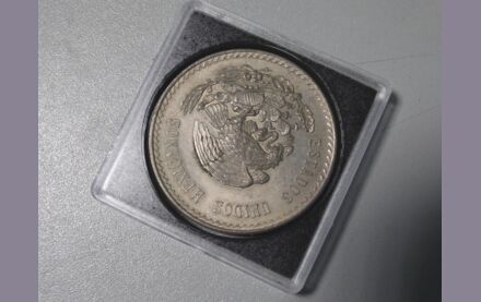 Silberm&uuml;nze 5 Pesos Mexiko - 1948 - Cuauthemoc 900 Silber