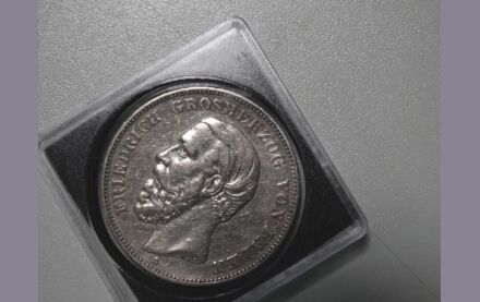 Silberm&uuml;nze 5 Mark Deutsches Reich 1891 - Friedrich Gro&szlig;herzog von Baden