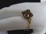 Antiker goldener Granat Ring 14 Karat voll Gold