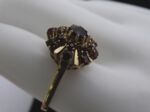 Antiker goldener Granat Ring 14 Karat voll Gold