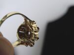 Antiker goldener Granat Ring 14 Karat voll Gold