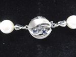 Perlenkette- Schließe 585/GG - WG 2 Saphire