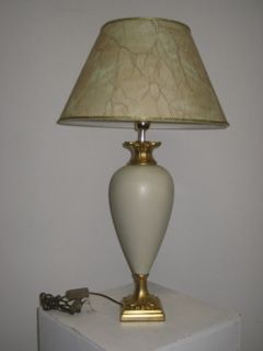 Tischlampe - Keramik matt gold