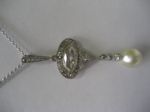 Art Deco - Diamant Platin Anhänger