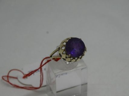 Antiker Damenring Gold mit Amethyst