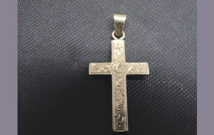 Kreuz Anhänger 750 er Rotgold Orientalisch
