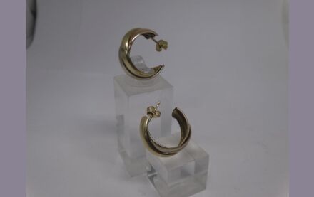 Ohrringe - Creolen 750 er Gold - Tricolor
