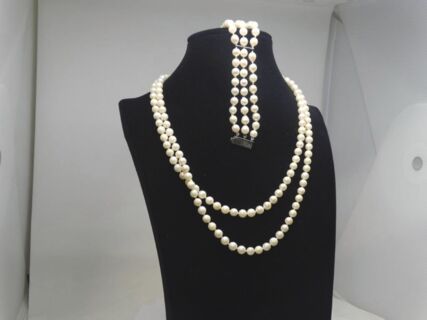 Perlenketten Set - Collier und Armband