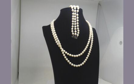 Perlenketten Set - Collier und Armband