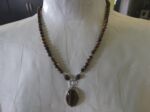 Designer Silberschmuck Set "TIGERAUGE" Kette - Ohrringe