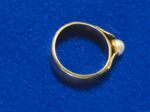 Goldener Designer Ring mit echter Perle 14 Karat