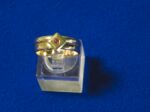 Goldener Designer Ring mit kleinem Rubin