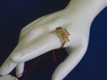 Goldring mit 3 Citrin Steinen 375 er