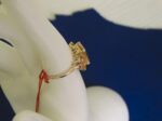 Goldring mit 3 Citrin Steinen 375 er