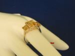 Goldring mit 3 Citrin Steinen 375 er