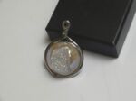 Seltener Anhänger - Silber - Besatz - Pendant Golden Peach