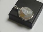 Seltener Anhänger - Silber - Besatz - Pendant Golden Peach